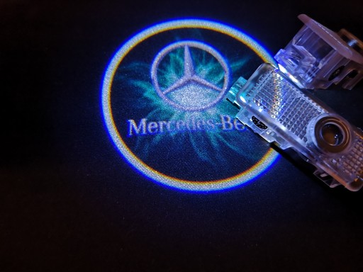 MERCEDES Led projector CLA CLS green logo 09-17