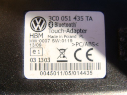 Оригинальный адаптер Volkswagen VW Bluetooth 3C0051435TA BDB.