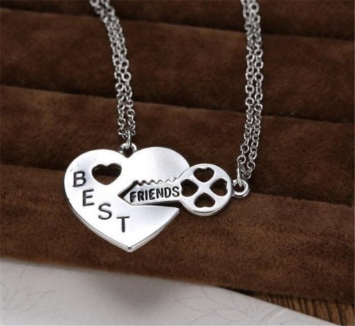 ОЖЕРЕЛЬЕ ДРУЖБА сердце ЛУЧШИЕ ДРУЗЬЯ BFF X2