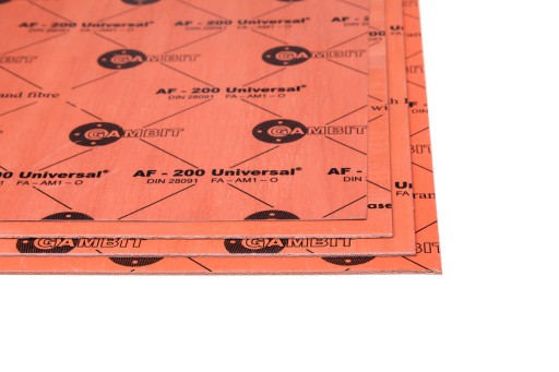 Materiał na uszczelki płyta GAMBIT AF-200 - 2mm - 25x25cm | 250x250x2mm