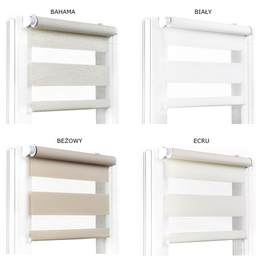 ROLETA DZIEŃ NOC 38x150 CM NAPINACZ RÓŻNE KOLORY
