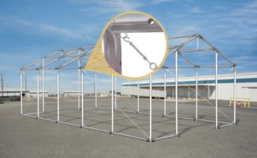 5x8m 2-2,91m Namiot handlowy catering całoroczny