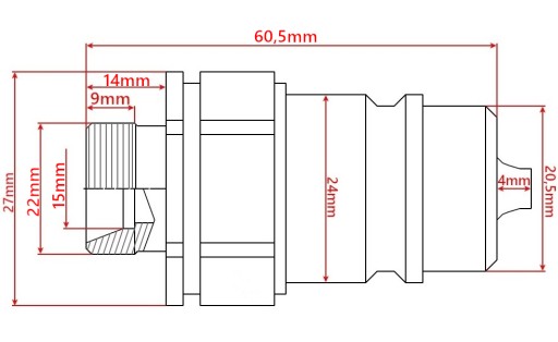 ZESTAW TABLICA + 4x KPL SZYBKOZŁĄCZY EURO M22