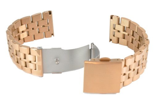 Bransoleta do zegarka ROSE GOLD STAL 14mm PVD m7