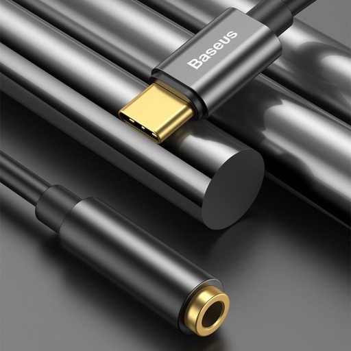 BASEUS Аудиоадаптер USB-C на AUX с ЦАП и разъемом mini Jack 3,5 мм, кабель 9C