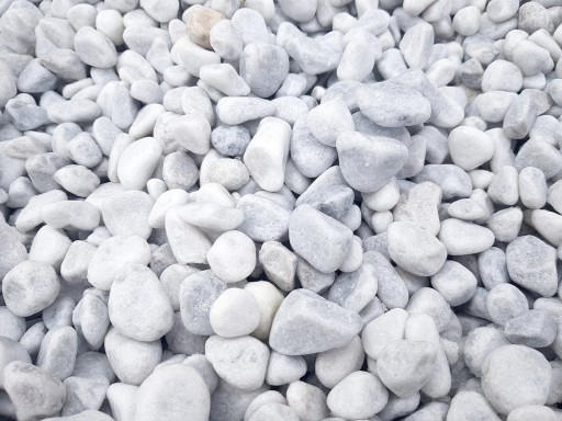Галька Bianco Carrara 40-60мм Декоративный камень 20кг
