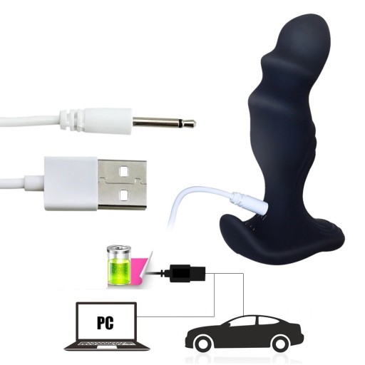 МАССАЖЕР ПРОСТАТЫ АНАЛЬНЫЙ ВИБРАТОР 3В1 USB ПУЛЬТ ДУ