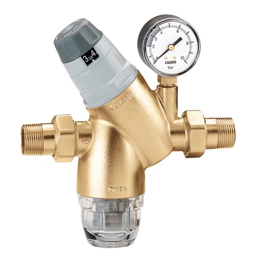 РЕГУЛЯТОР ДАВЛЕНИЯ ВОДЫ + МАНОМЕТР 1 ДЮЙМ CALEFFI