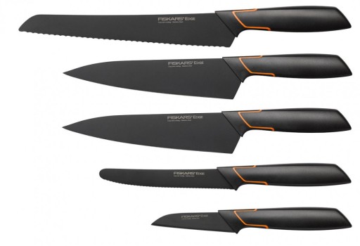 Набор из 5 ножей в блоке EDGE FISKARS С ЛЕЗВИЯМИ 1003099