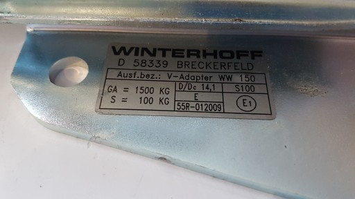 Прицеп с шаровой сцепкой V-образное дышло 1500 кг Winterhoff