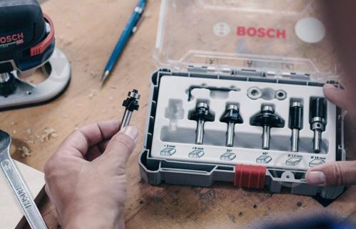 Набор резцов по дереву BOSCH 6 шт., ручка 6 мм.
