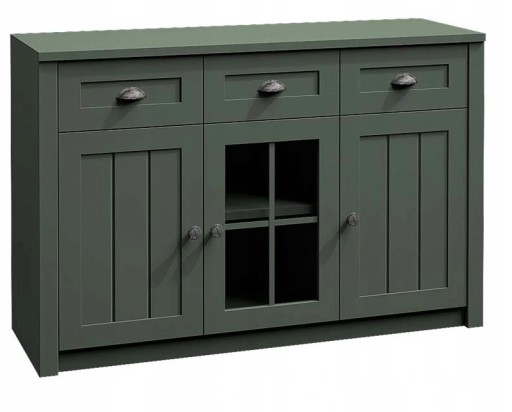 Provence Green W2S витрина зеленая мебель для гостиной