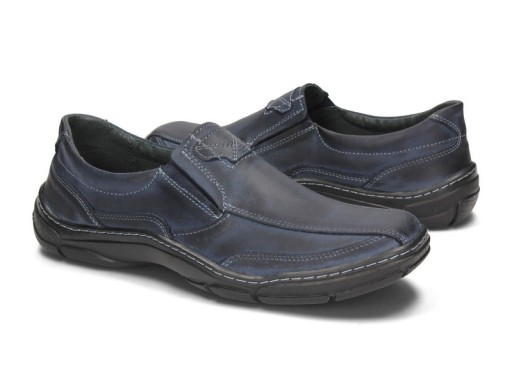 МОКАСИНЫ КОЖАНЫЕ ТУФЛИ SYRIUS 150 BLUE 46