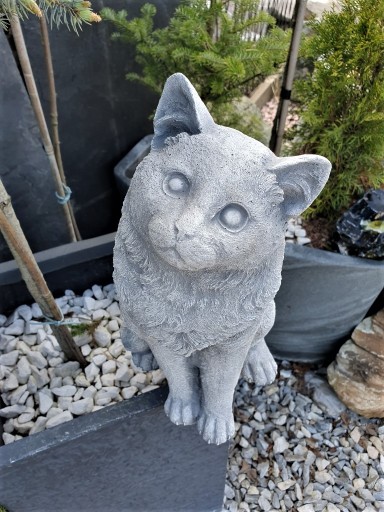 БЕТОННАЯ ФИГУРА - СИДЯЩИЙ КОШКА, модель VII