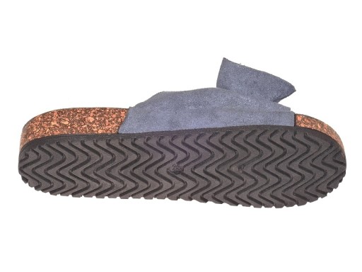 ZAMSZOWE KLAPKI KOKARDA P587-3 Grey r.38