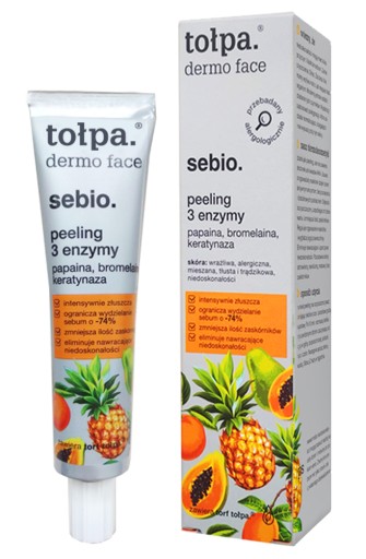 TOŁPA Dermo Face Sebio. Пилинг для лица - 3 Энзима 40мл