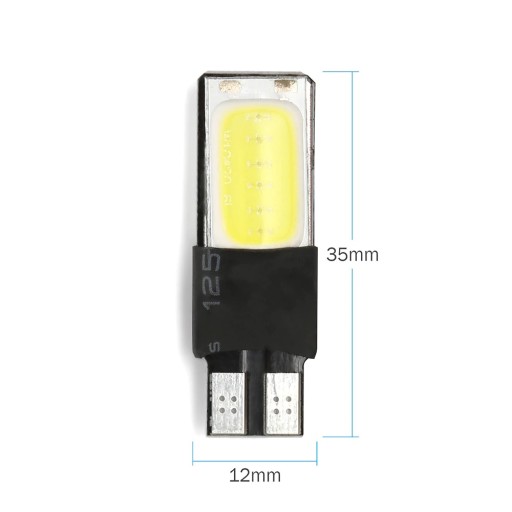 СВЕТОДИОДНАЯ ЛАМПОЧКА 2 COB 12 CHIP W5W T10 CANBUS БЕЛАЯ