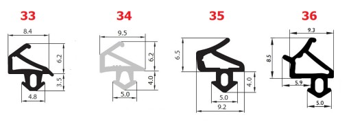 Уплотнители оконные VEKA S-835x