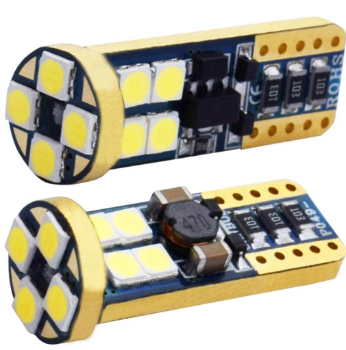 LED 12 SMD 3030 W5W T10 CANBUS ОРАНЖЕВЫЙ