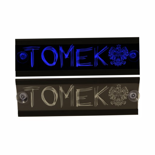 ИМЕННАЯ ТАБЛИЧКА СО СВЕТОДИОДНОЙ ПОДСВЕТКОЙ, 30x10 см - 12В