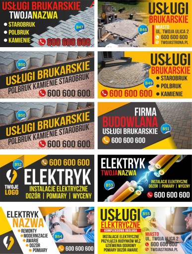Баннерная реклама - Тротуарные услуги 2х1м