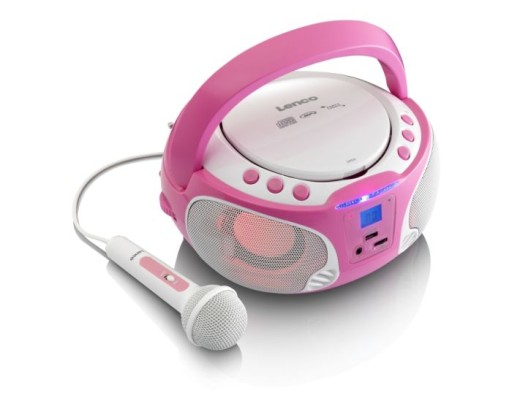 Радиоплеер BOOMBOX LENCO SCD650PK, РОЗОВЫЙ