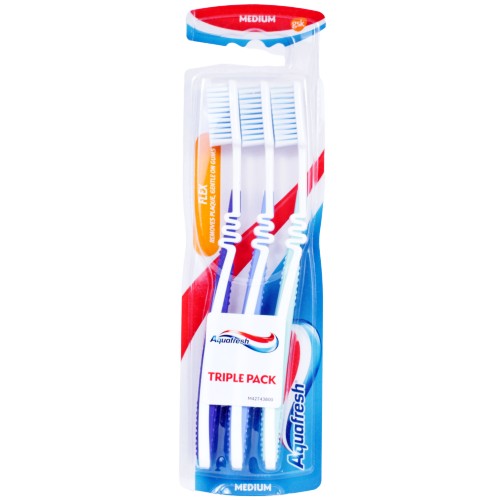 Зубные щетки Aquafresh Flex Medium, тройная упаковка, 3 шт.