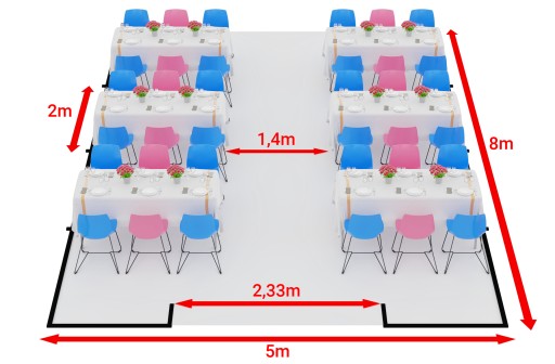5x8m 2-2,91m Namiot handlowy catering całoroczny