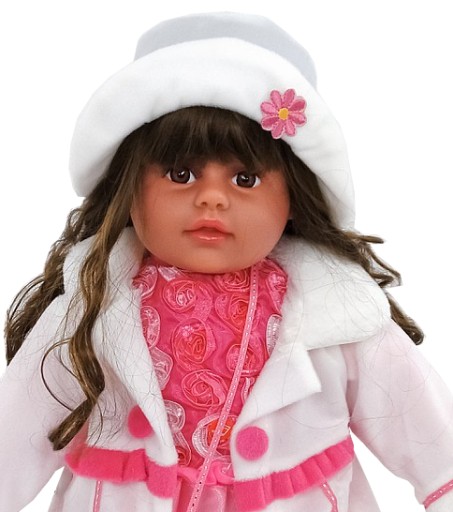 DUŻA lalka BABY bobas BORN mówi śpiewa RÓŻOWA sukienka 60cm 154