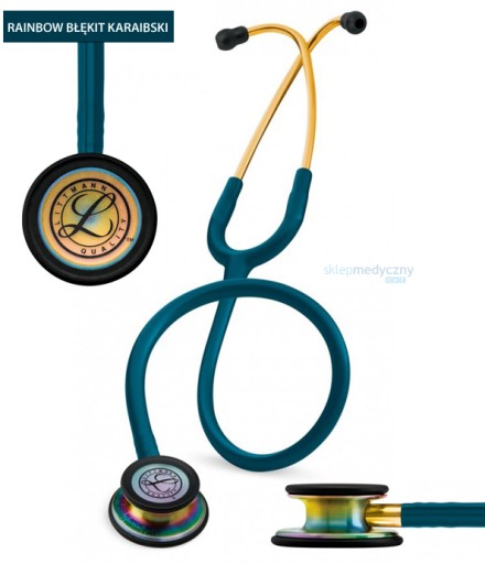 Стетоскоп Littmann Classic III RAINBOW EDITION CARIBBEAN BLUE + ЧЕХОЛ