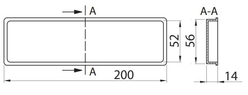 Заглушка канала 204х60 мм