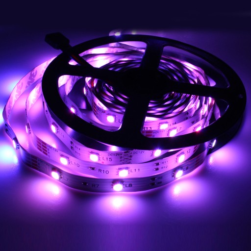 LED STRIP 12V 5050 30LED IP20 RGB 1mb с наконечником
