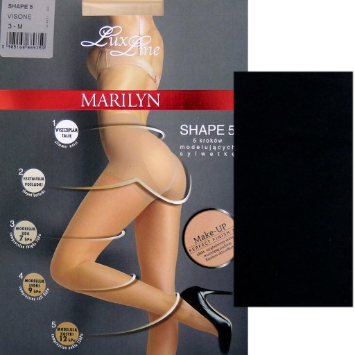 Черные корректирующие колготки Marilyn SHAPE 5 R4