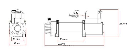 ЛЕБЕДКА PRESKO PEW 12000 ЛЕБЕДКА 5.5T 12V ЭВАКУАТОР