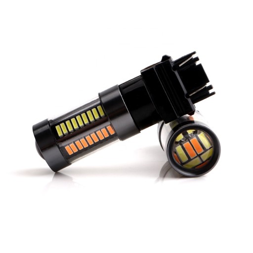 DUAL COLOR P27/7W 66 светодиодов 4014 3157 белый + оранжевый