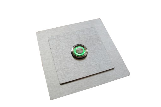 Кнопка звонка для домофона Steel LED 9/12/24/230В 10х10 INOX нерж.