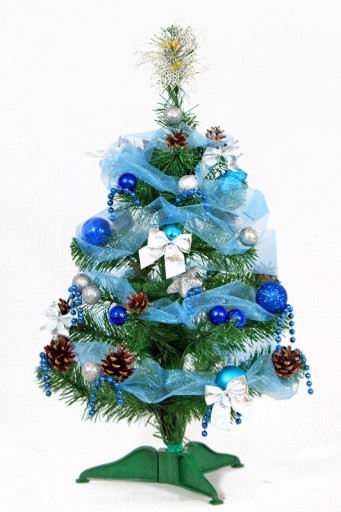 CHOINKA z dekoracją ubrana ORGANZA 50 cm RÓŻNE