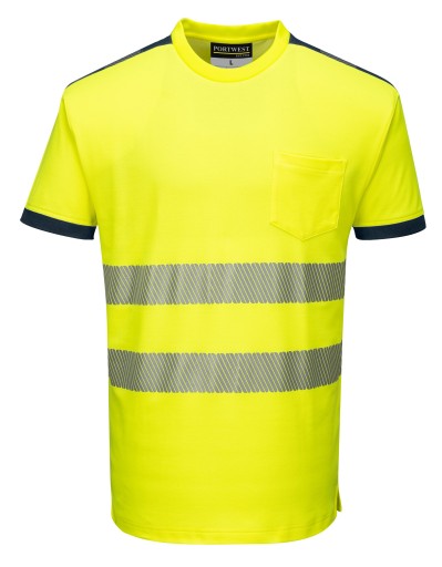 PORTWEST T181 РАБОЧАЯ ФУТБОЛКА СО СВЕТООТРАЖАЮЩЕЙ СВЯЗЬЮ PW3 XL