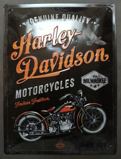 Вывеска HARLEY-DAVIDSON, листовой металл, 30x40