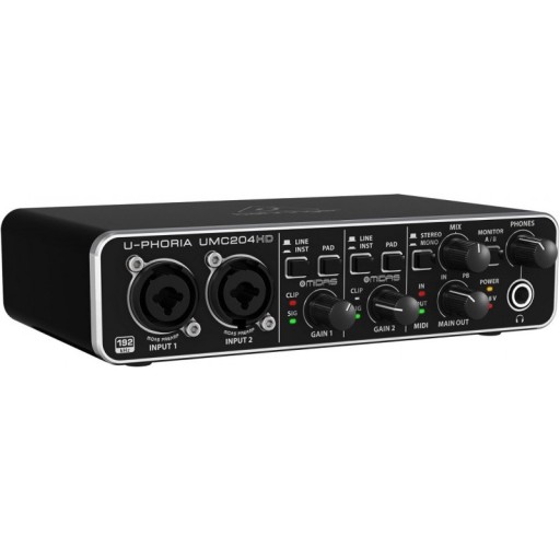 Аудиоинтерфейс Behringer UMC204HD USB MIDI 2x4