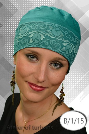 Turban Śpioszek z koronką Bambus Turbany cz.2