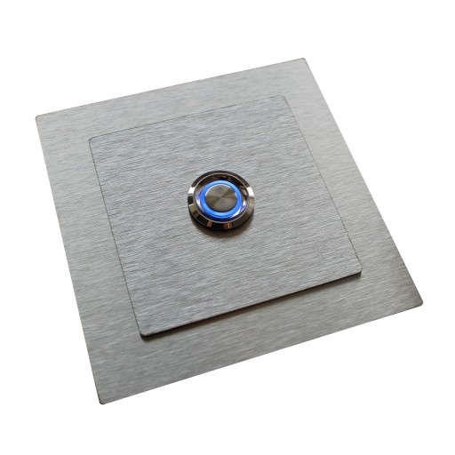 Кнопка звонка для домофона Steel LED 9/12/24/230В 10х10 INOX нерж.