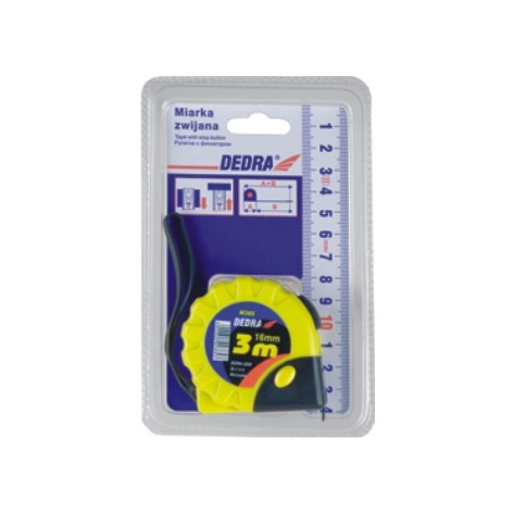 DEDRA M385 МЕРА ПРОКАТКИ 2xSTOP 3м КРЮЧОК ЗАМОК