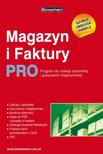 dGCS Biznesmen Magazyn i Faktury PRO program do fakturowania