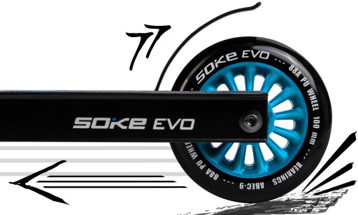 Трюковый самокат SOKE EVO ABEC-9 Stunt 100 кг.