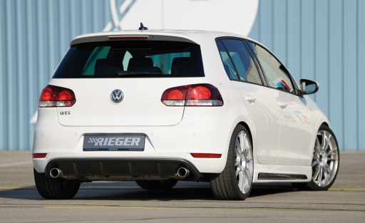 Накладка заднего бампера, диффузор, VW Golf 6 2008+