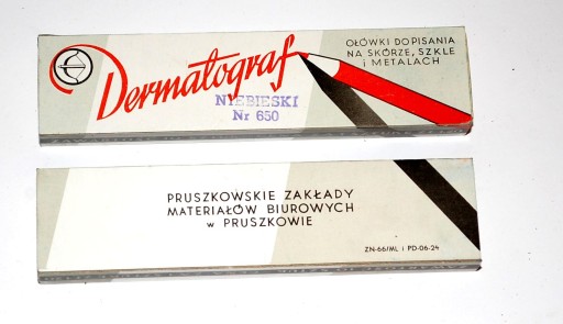 DERMATOGRAF NIEBIESKI DO SKÓRY SZKŁA I METALU PRL