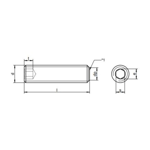 M8x10 Broks DIN 913 INOX A2 Brock