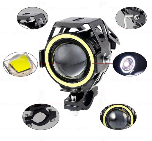 ГАЛОГЕННАЯ СВЕТОДИОДНАЯ ЛАМПА ФАРА QUAD CROSS U7 3000LM