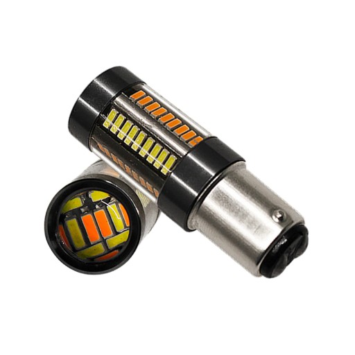 LED 66 SMD 4014 P21/5W BAY15D БЕЛЫЙ + ОРАНЖЕВЫЙ